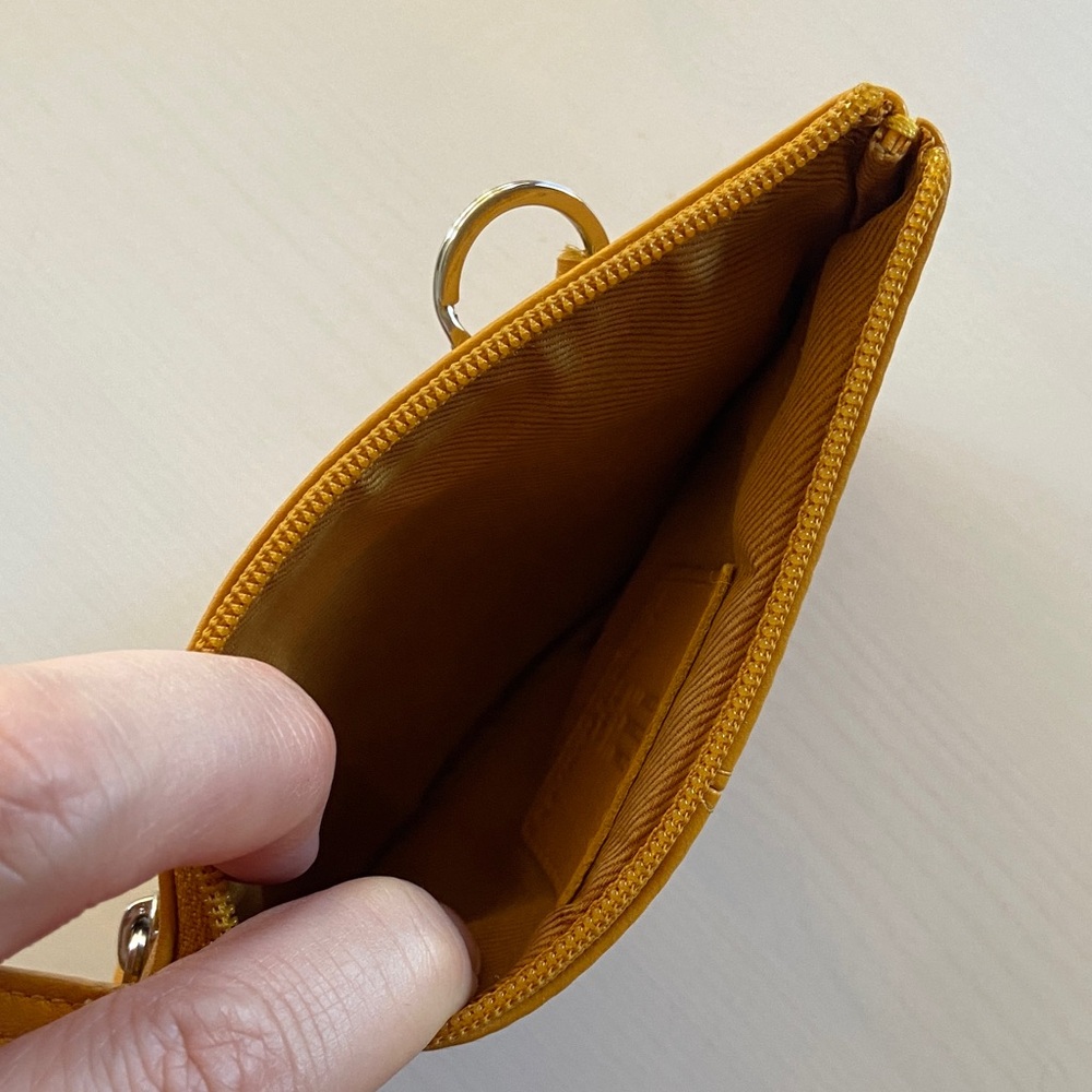 Yellow Leather Women's Mini Clutch - Picture 3 of 4